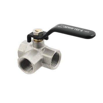 Кран трехходовой шаровый Raftec BLACK 1/2" ВВ 90003 фото