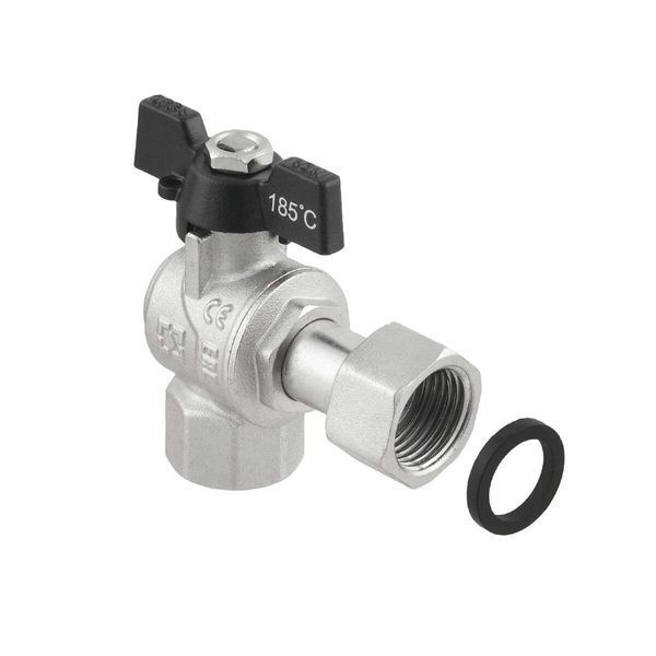 Кран кутовий із накидною гайкою 1/2" ВВ Raftec PN40 метелик 43596 фото