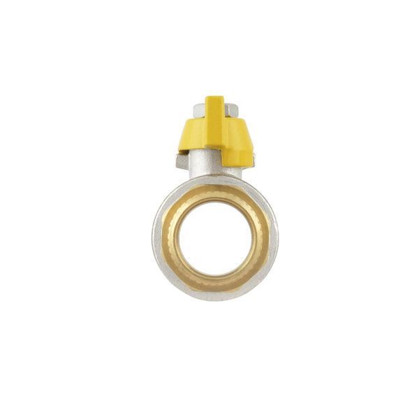 Кран газовый шаровый 1/2" ВВ PN40 Raftec YELLOW бабочка 52350 фото