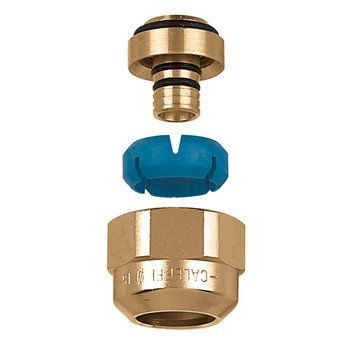 Гайка з ніпелем 3/4" Caleffi латунна для металопластикових труб 14-16 мм (680524) 680524 фото