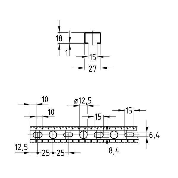 Профиль монтажный оцинкованный MPC 27х18 L=1000 mm MUPRO GmbH (art. 129883) 97223 фото