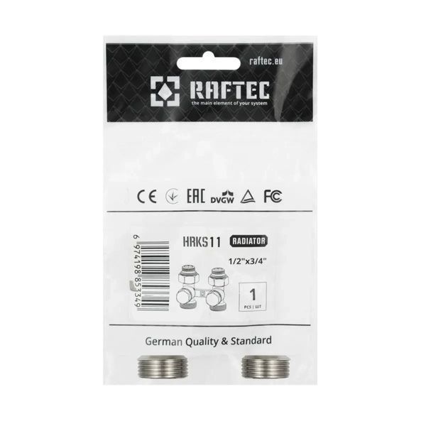 Узел нижнего подключения радиатора 1/2"х3/4" Raftec прямой 80030 фото
