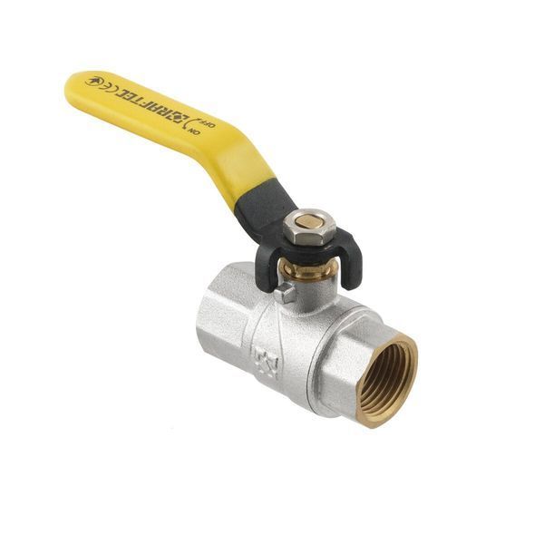 Кран газовый шаровый 1/2" ВВ PN40 Raftec YELLOW 43593 фото