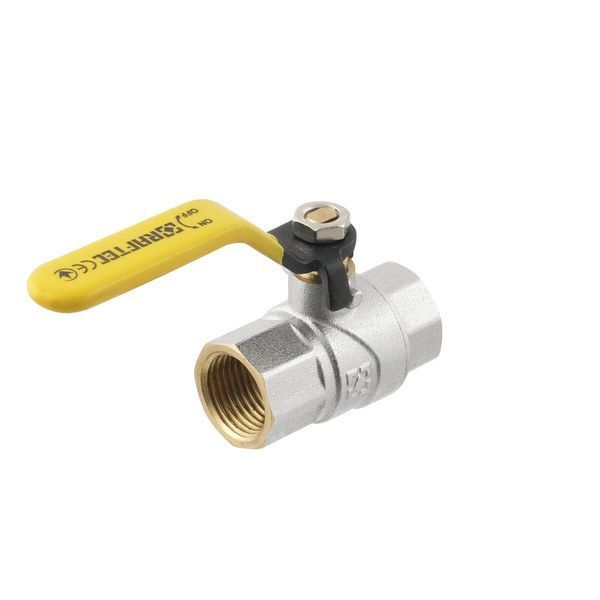 Кран газовый шаровый 1/2" ВВ PN40 Raftec YELLOW 43593 фото