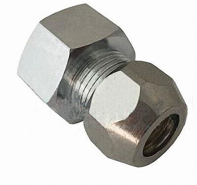 Переходник цанговый хромированный Albertoni 10 мм х 3/8" 85061 фото