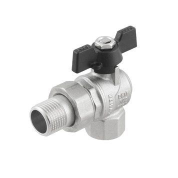 Кран шаровый угловой с американкой Raftec BLACK 1/2" ВН 67752 фото