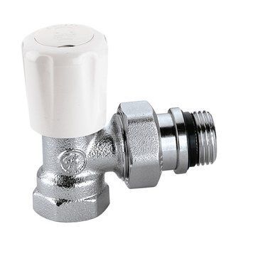 Кран-термостат радіаторний кутовий 1/2" Caleffi з попереднім налаштуванням (421402) 421402 фото