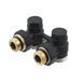 Узел нижнего подключения радиатора 1/2"х3/4" Raftec угловой черный 98633 фото