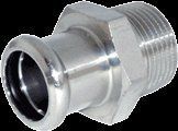 Переходник нержавеющий 187 InoxPres &Oslash;88,9х3" НР 187300088 фото