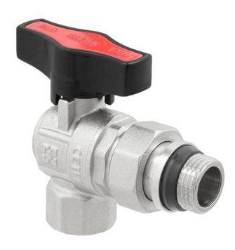 Кран шаровый с американкою 1/2" ВЗ PN64 Raftec GOLD угловой 98454 фото