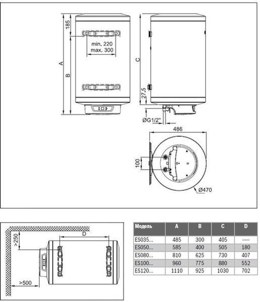 Бойлер BOSCH Tronic 8000T ES 035 5 1200W BO H1X-EDWVB 7736503145 фото