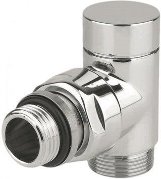 Кран отсекающий угловой ХРОМ 1/2"х24-19 Carlo Poletti CYLINDER V30210B фото