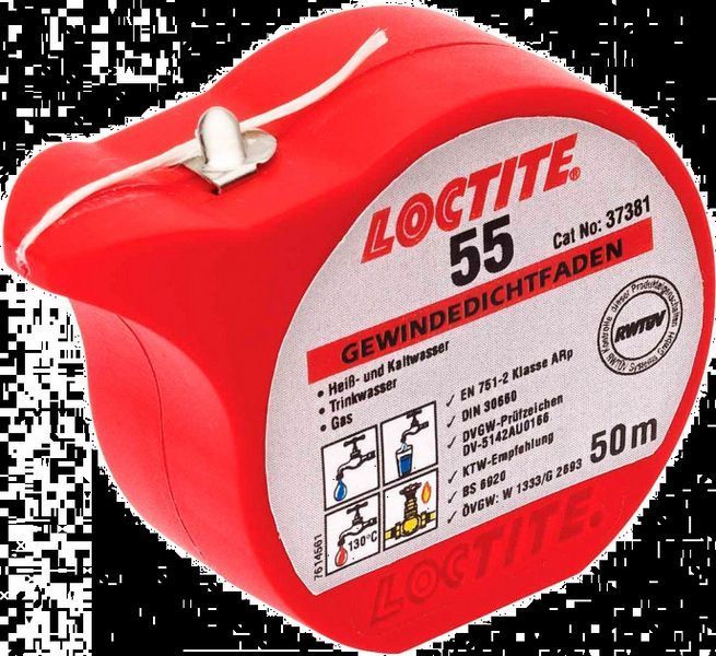 Нить полиамидная для паковки Henkel Loctite 55 (50 м) 523277 фото