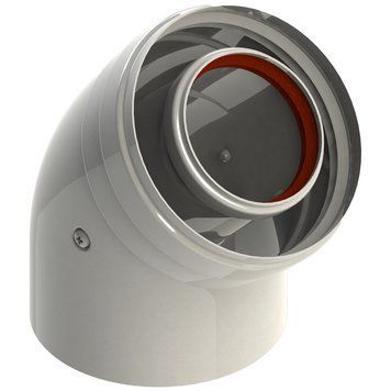 Колено дымохода коаксиальное 60/100 мм 45&deg; Groppalli A311289 фото
