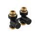 Узел нижнего подключения радиатора 1/2"х3/4" Raftec BLACK прямой 98635 фото