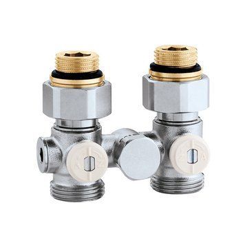 Кран нижнього підключення сталевого радіатора 3/4"x 3/4" прямий 50% Caleffi (301250) 301250 фото