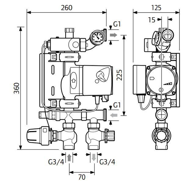 Насосно-смесительный блок КRS 6 Uponor (1000171) 1000171 фото